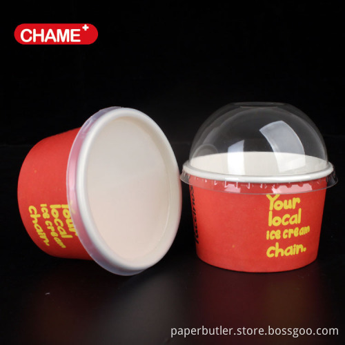 16oz Ice Cream Yogurt Gelato Store Truck Stand Retail Store Paper Cup Container